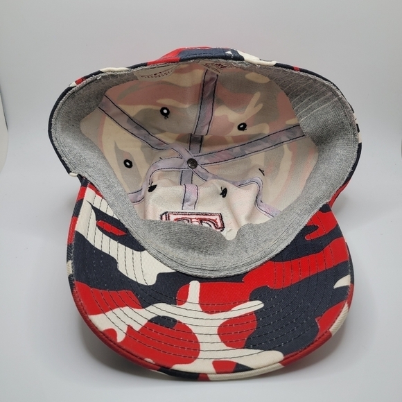 Texas Rangers Red White Blue Camo Sz S/M Ball Cap - Picture 7 of 10